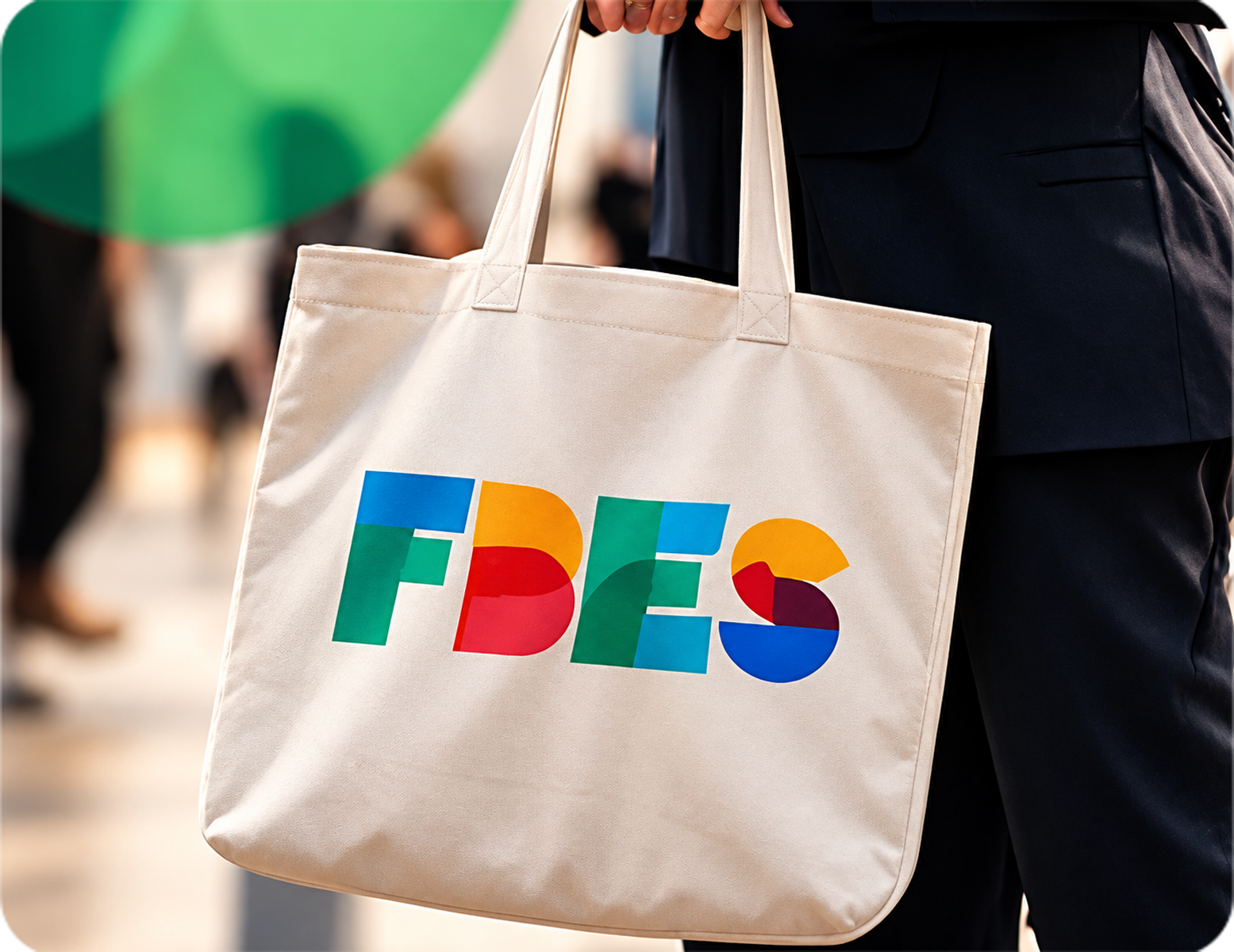 Ecobag com a identidade visual do FBES